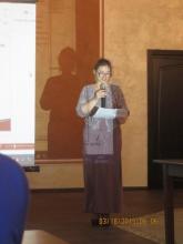 Вступительное слово произносит Президент Культурного фонда "Апсны-Русь" Татьяна Леонова